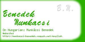 benedek munkacsi business card